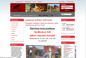 Jezdecké potřeby SVĚT KONĚ